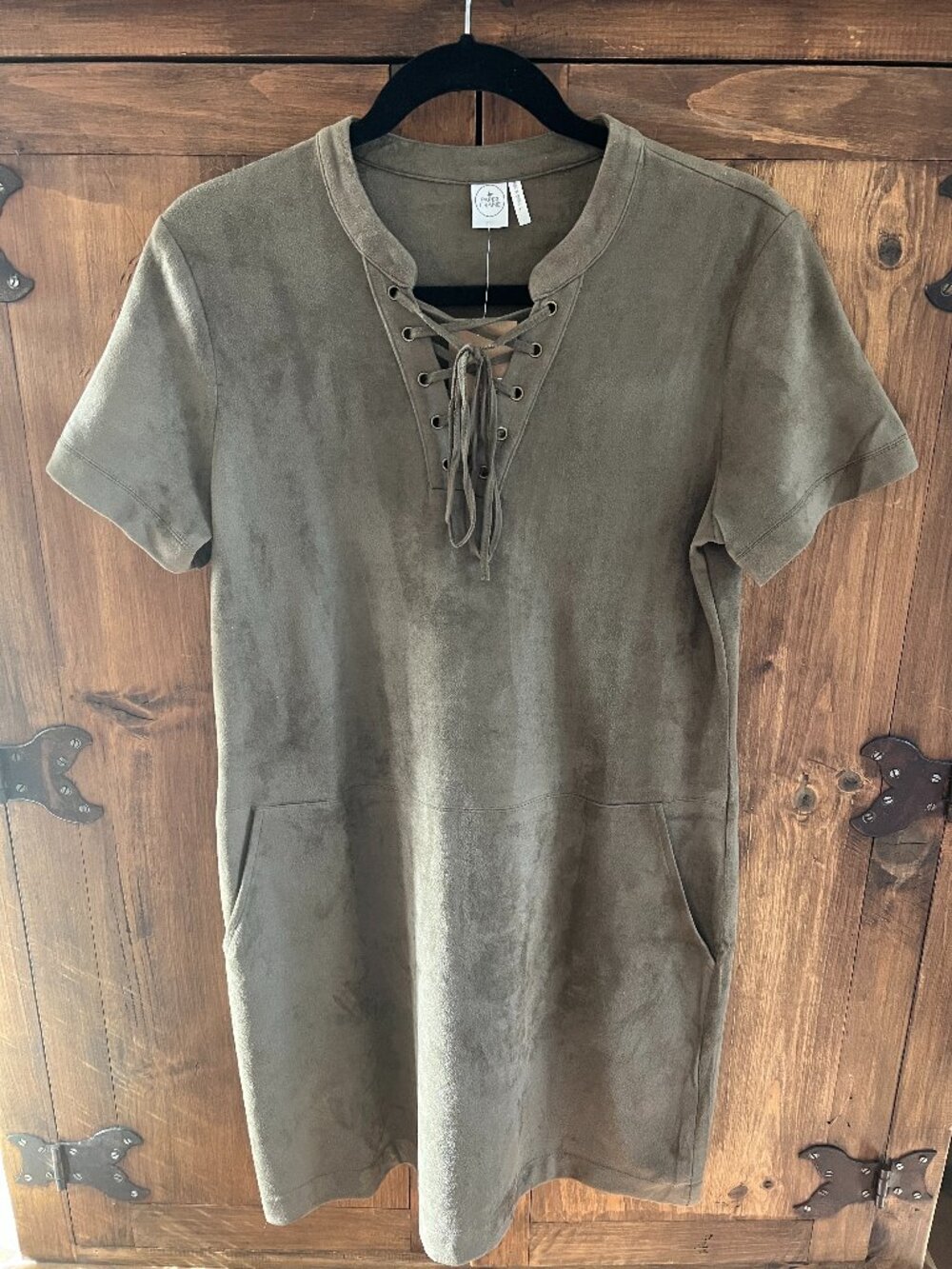 Mini-Suede Dress - Picture 1 of 6